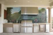 Outdoor Kitchen, Tuscan Mural